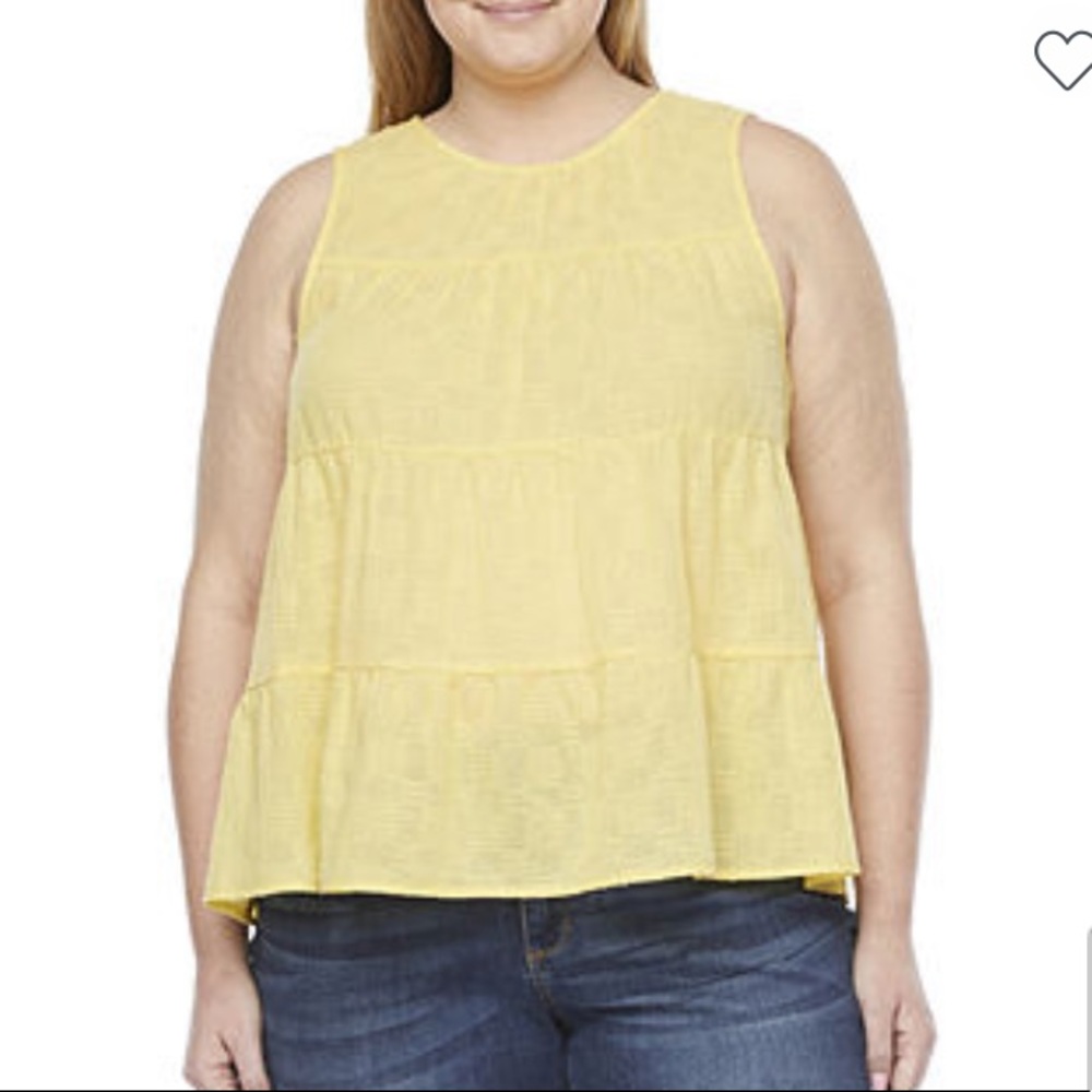 vibrant yellow plus size swing tank